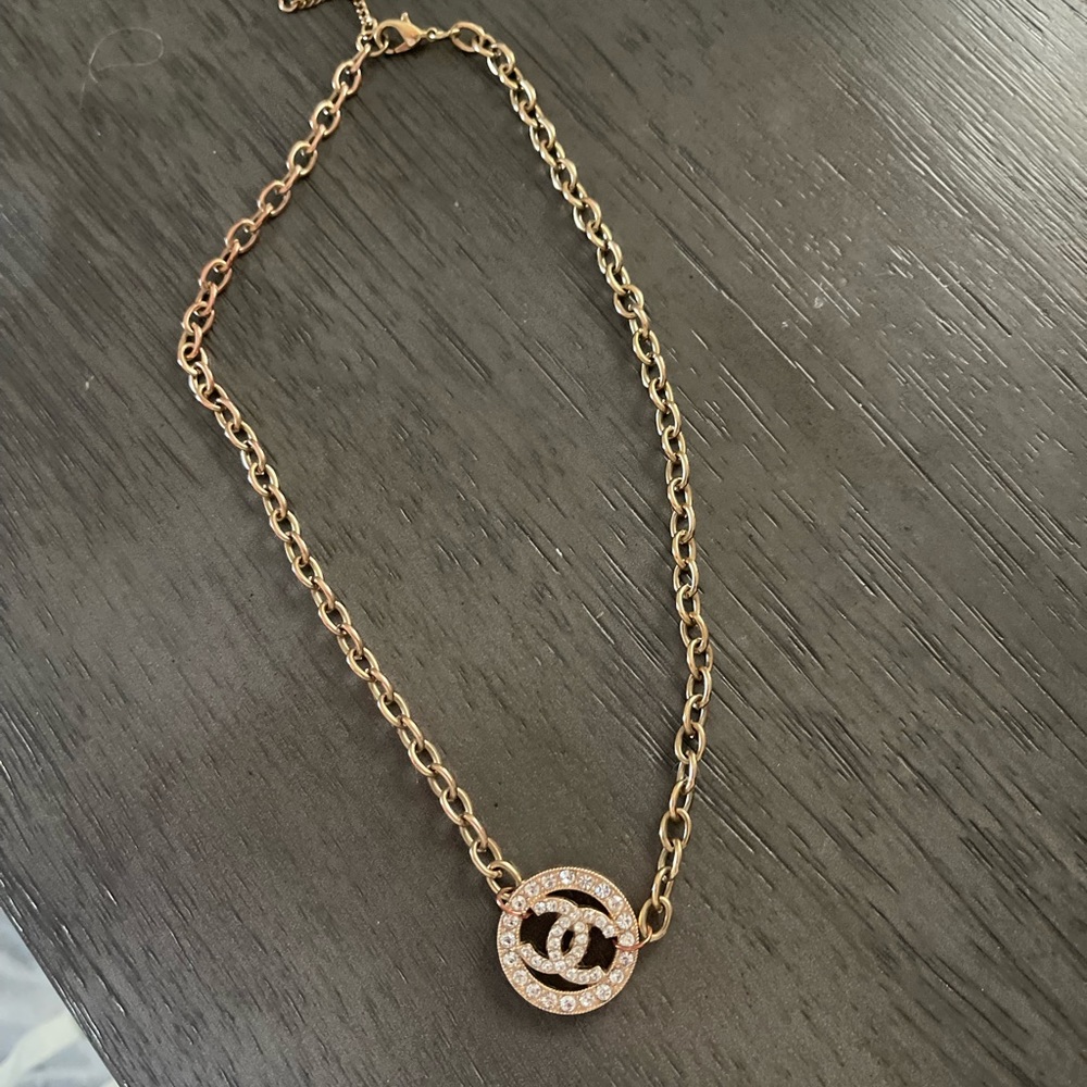 Chanel button choker
